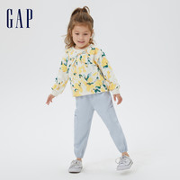 Gap女幼童秋季花卉印花LOGO卫衣598896儿童装户外运动上衣