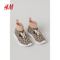 【迪士尼系列】HM童鞋女童运动鞋冬季米妮印花高帮跑步鞋0964037