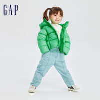 Gap 盖璞 女幼童冬季2023LOGO防泼水连帽羽绒服811041儿童保暖外套