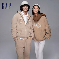 Gap 盖璞 女装秋冬季2023仿羊羔绒运动卫衣756467宽松加绒保暖上衣