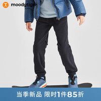 moodytiger 儿童摇粒绒长裤男女童冬季耐磨宽松保暖中性休闲运动裤