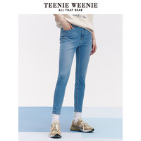 TeenieWeenie小熊牛仔裤修身弹力紧身长裤子铅笔裤女舒适
