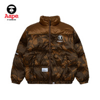 Aape男装秋冬立领字母印花保暖面包羽绒服外套7595XXL