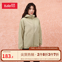 班尼路（Baleno）秋冬女装三合一FLEECE外套时尚潮流连帽拉链上衣女 35K XL