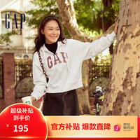 女士复古LOGO抓绒连帽卫衣 445808