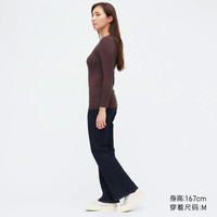 UNIQLO 优衣库 轻舒暖 女装HEATTECH圆领T恤(长袖秋衣打底保暖冬)450730