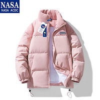 NASA ACDC 新款冬季羽绒拼接宽松情侣棉衣