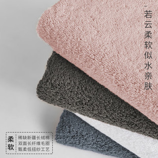 SANLI 三利 毛巾纯棉 加厚3条装 烟雾蓝+茶绿色+浅灰色