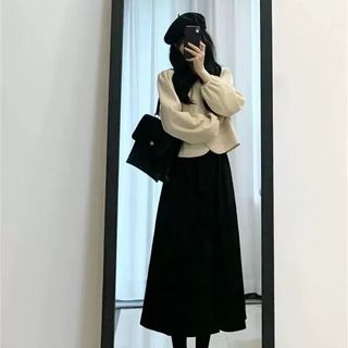 BTTKDL 黑色百搭伞裙