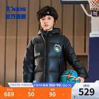乔丹QIAODAN商场同款童装儿童羽绒服连帽保暖初中生棉服  CM