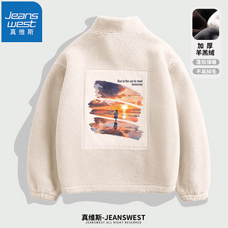 JEANSWEST 真维斯 双层加厚羊羔绒外套