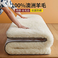 澳洲纯羊毛床垫床褥冬天保暖防潮羊羔绒软垫子可折叠双人垫被