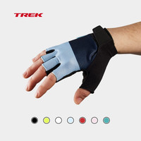 崔克(TREK)Circuit 柔软舒适耐磨弹力双凝胶半指骑行手套 灰蓝色 M