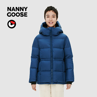 NANNY GOOSE 保姆鹅 女款面包服中长款简约时尚羽绒服加厚保暖冬装外套