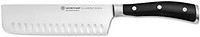 W üsthof Nakiri 日式厨刀 日式蔬菜刀 徽标经典版(1040332617)，17cm凹槽斜角刀片，精巧制作，不锈钢材质