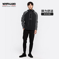 NORTHLAND 诺诗兰 中性卫裤男女秋冬新款弹力黑色舒适休闲保暖裤子NNPBT0746E