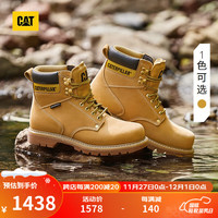卡特彼勒CAT卡特男女同款户外经典黄靴防泼水工装靴大黄靴 黄色 43