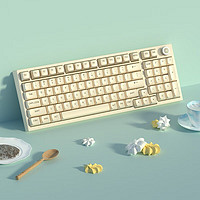 HP 惠普 K23 三模机械键盘 98键 牛奶白