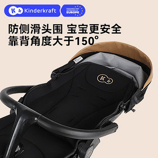 KinderKraft遛娃轻便可折叠避震婴儿手推车可坐可躺宝宝婴幼儿溜娃 白色