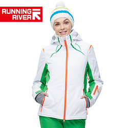 RUNNING RIVER 奔流 女式防水透气保暖专业款双板滑雪服上衣A6002