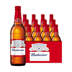 Budweiser 百威 经典啤酒 600ml*12瓶 高端啤酒整箱