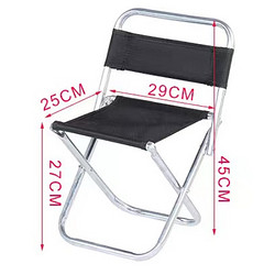 瑜方 折叠椅子 黑色 承重180斤
