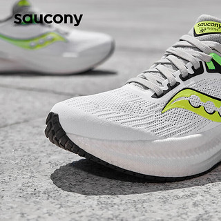 saucony 索康尼 胜利21跑鞋女减震透气跑步鞋训练运动鞋白绿40