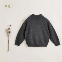 MARC&JANIE【马克珍妮 芦芙】秋冬 女童半高领纯绵羊毛打底针织衫231920 深花灰 130cm