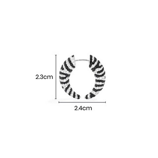APM Monaco单只斑马纹耳坠黑白时尚耳饰设计 单只斑马纹耳坠
