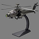 中精质造 武装直升机阿帕奇静态模型 带底座+支架