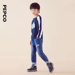 PEPCO 小猪班纳 童装装儿童圆领上衣中大童男童长袖T恤男孩潮