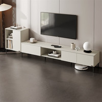 全友(QUANU)电视柜储物小柜子客厅卧室随手置物家具DW1166 白木质2m主柜C+附柜C