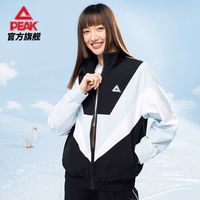 匹克梭织夹克女士时尚系列防风外套保暖运动跑步服女DF221002