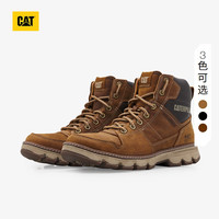 CAT 卡特彼勒 卡特男士城市机能户防水外经典牛皮工装靴低靴 棕色 42