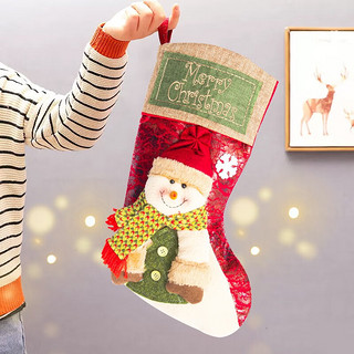 DKtie 缔卡 圣诞袜子礼物袋 圣诞袜21款F【立体雪人】 大号