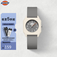 Dickies手表女甜心小方块硅胶石英表防水女表石灰色CL-529P8-87SY