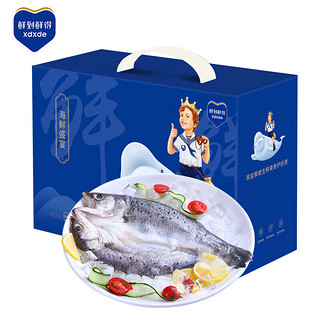 鲜到鲜得 冷冻三去白蕉海鲈鱼1.8kg（4条装) 海鱼 生鲜鱼类 年货 海鲜礼盒