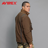AVIREX 秋冬男士坦克服 拉链立领 皮带装饰复古厚夹克外套