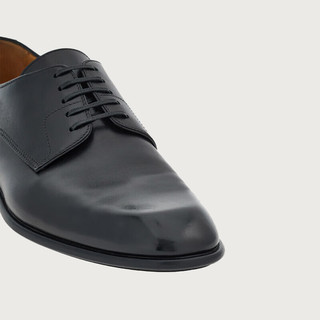 菲拉格慕（Ferragamo）【品牌授权门店发货】男士黑色双色德比鞋  0762619_3E _ 80
