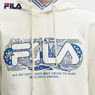 FILA 斐乐×V&A联名男子针织连帽上衣2024春舒适休闲卫衣