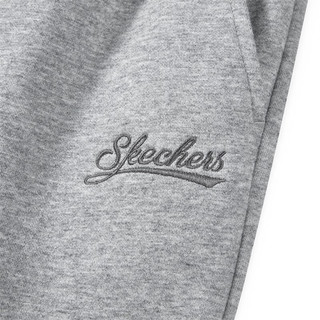 斯凯奇（Skechers）卫裤女秋冬加绒加厚束脚卫裤保暖锁温慢跑裤休闲运动裤 L323W105-004F中花灰 XL