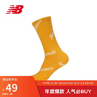 NEW BALANCE 男款休闲舒适透气跑步运动长袜LASM3414 YL L