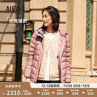 AIGLE艾高20WR防泼水户外保暖鹅绒羽绒服女士外套 干枯玫瑰 AR444 36