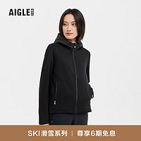 AIGLE【滑雪系列】艾高20保暖四面弹全拉链抓绒衣女 黑色 AN193 40(170/92A)