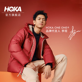 HOKA ONE ONE【李现同款】男女款秋冬连帽羽绒服U Down Jacket鹅绒保暖防泼水 红色 XS