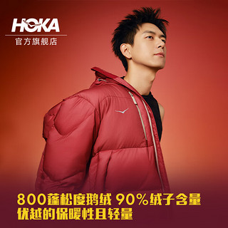 HOKA ONE ONE【李现同款】男女款秋冬连帽羽绒服U Down Jacket鹅绒保暖防泼水 红色 XS