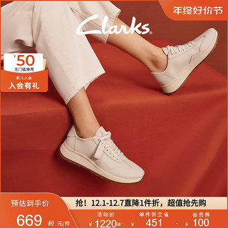 Clarks 其乐 女鞋达西轻量休闲跑鞋春夏时尚撞色休闲鞋减震透气鞋女 蓝色 261677814 40