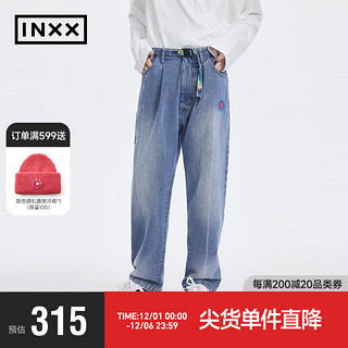 英克斯（inxx）Standby 时尚潮牌宽松休闲牛仔裤直筒裤XMD4221548 牛仔蓝色 L