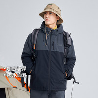 Pioneer Camp 拓路者 男式棉衣秋冬撞色拼接连帽外套防风保暖长袖夹棉外套上衣冬
