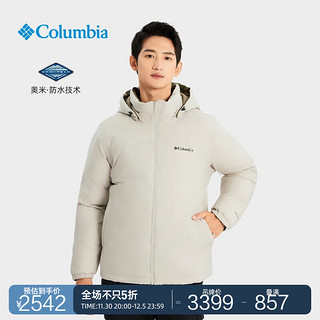 Columbia哥伦比亚男防水冲锋衣可双面穿700蓬鹅绒羽绒服WE6399 278 XL(185/104A)